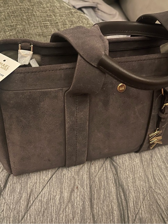 Michael Kors Handbags - Michael Kors Chocolate Brown Suede Shoulder Bag with Gold Hardware